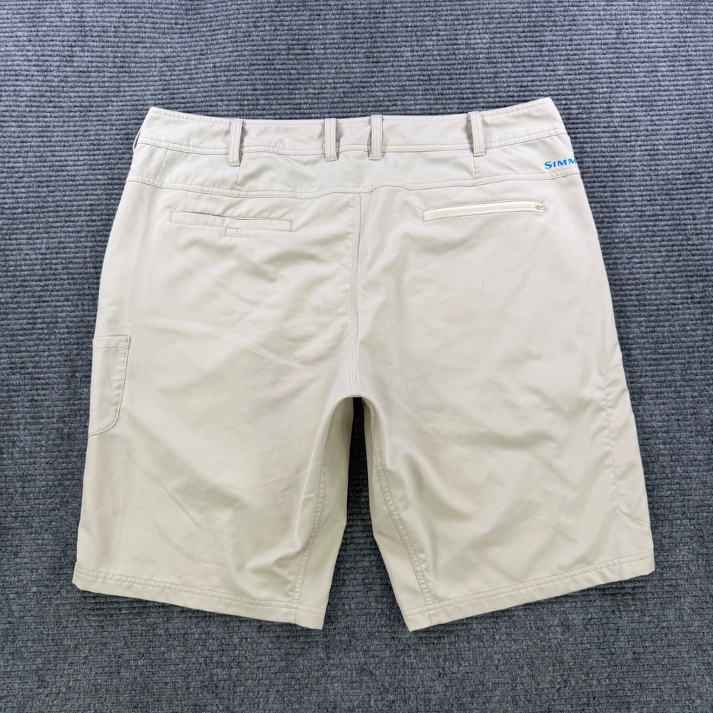 Simms SolarFlex Fishing Short Men 40 Tan Beige Cargo Technical Mesh Outdoor Fish - Picture 2 of 16